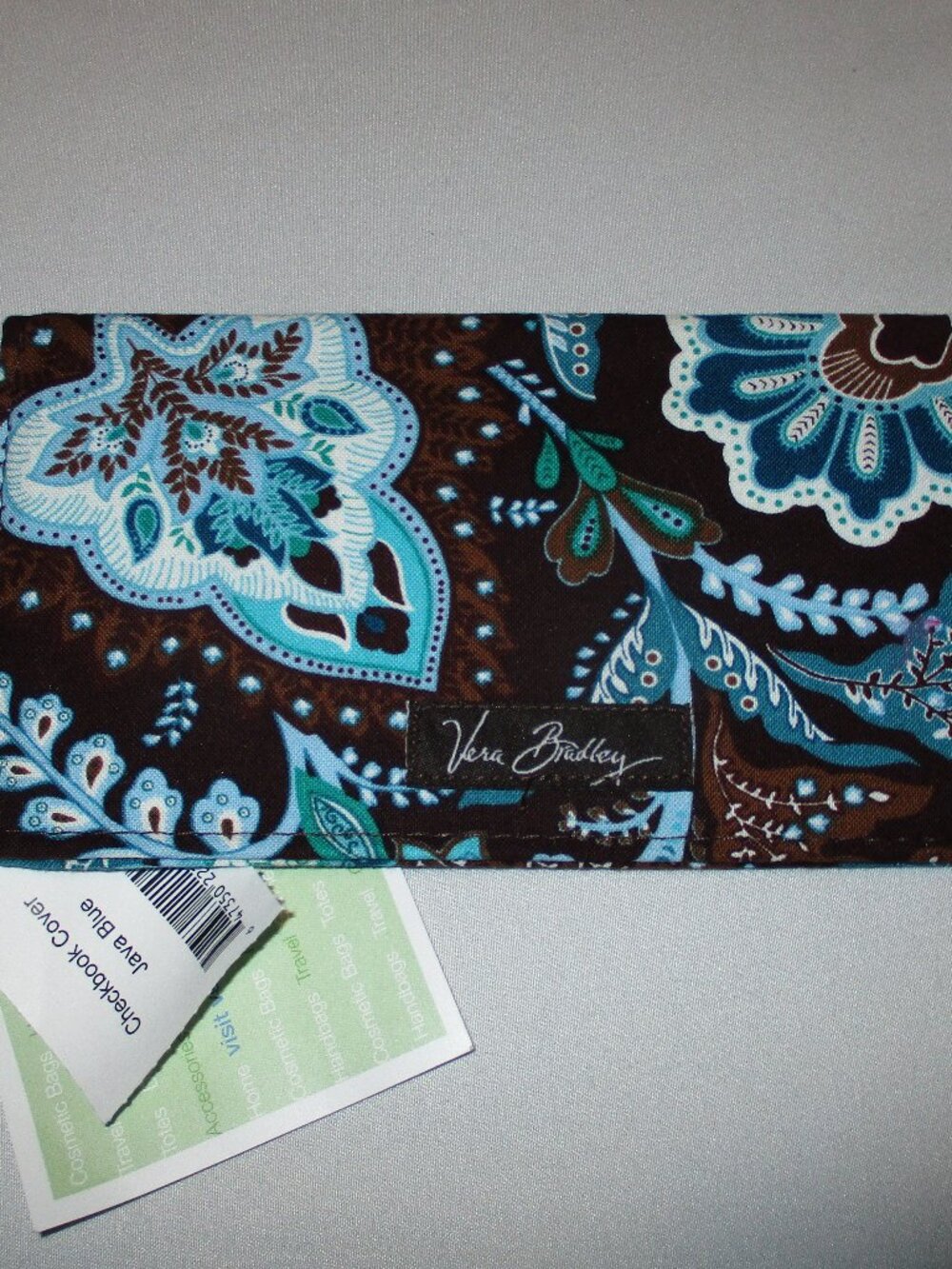 Vera Bradley Java Blue Brown Checkbook  Check book NWT
